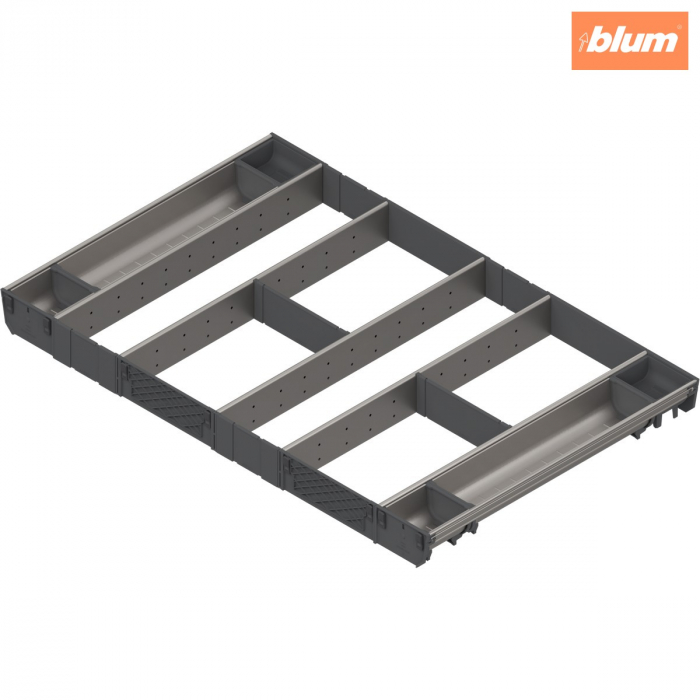 ORGA-LINE Set combinat (cu ocupare completă), pentru TANDEMBOX Sertar, NL=550 mm, KB=900 mm, finisaj inox-periat/gri închis ZSI.90VUI7 [1]