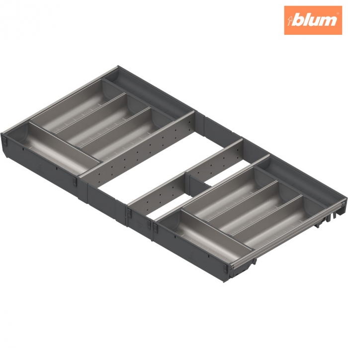 ORGA-LINE Set de casete (cu ocupare completă), pentru TANDEMBOX Sertar, NL=450 mm, KB=900 mm, finisaj inox-periat/gri închis ZSI.90VEI4 [1]
