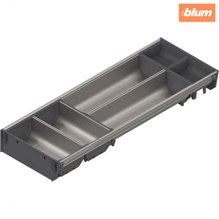 ORGA-LINE Set de casete (cu ocupare parţială), pentru TANDEMBOX Sertar, NL=550 mm, KB=300 mm, Lăţime=192 mm, finisaj inox-periat/gri închis ZSI.550BI2NORGA-BE [1]