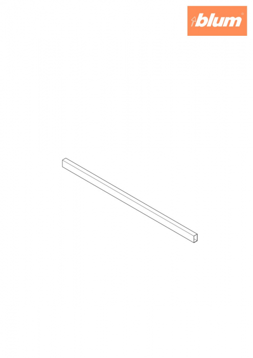 ORGA-LINE Traversă, până KB=1200 mm, Lungime=1104 mm, pentru debitat, pentru TANDEMBOX antaro, finisaj în culoare "Seidenweiss" (alb sidefat) ZRG.1104Q [2]