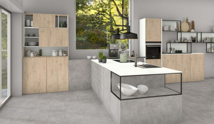 PAL melaminat Egger, Beton Chicago gri deschis F186 ST9, 2800x2070x18 mm [2]