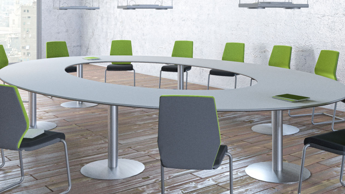 Picior masa central Boma, baza rotunda diam. 620 mm, finisaj negru [5]