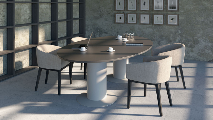 Picior masa central Boma, baza rotunda diam. 720 mm, finisaj negru [3]
