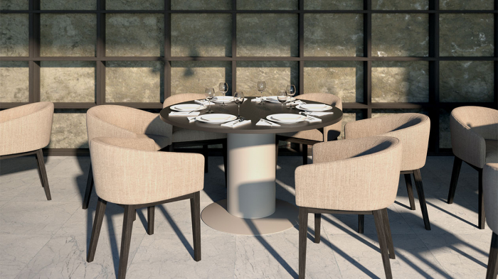 Picior masa central Boma, baza rotunda diam. 820 mm, finisaj negru [3]