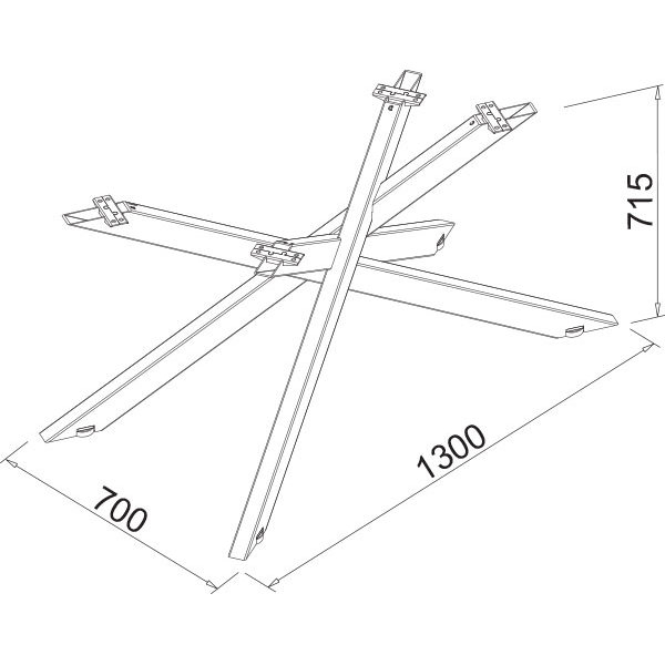 Picior masa central Spider finisaj negru [5]