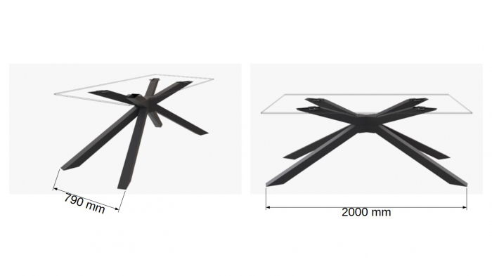 Picior masa central spider XXL finisaj negru [3]