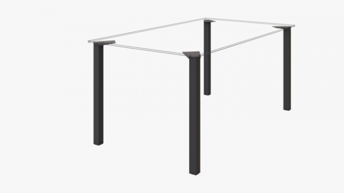 Picior masa patrat Cub IN 50x50x715 mm, finisaj negru [2]