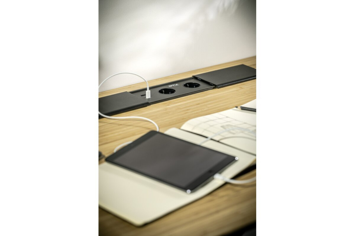 Priza PRESTINO incorporabila 2xSHUKO, USB A+C, HDMI, cablu RJ45, finisaj alb [6]