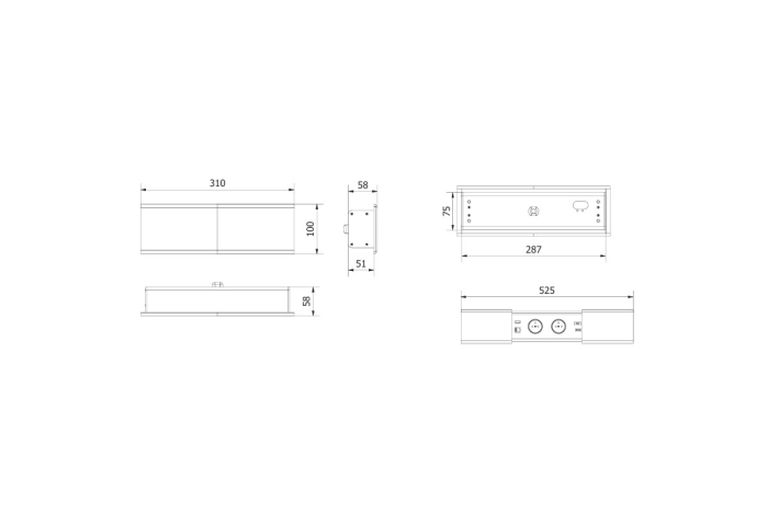 Priza PRESTINO incorporabila 2xSHUKO, USB A+C, HDMI, cablu RJ45, finisaj alb [8]