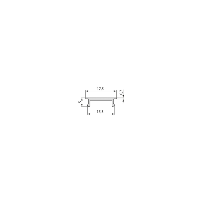 Profil difuzor plat Lynx pentru benzi LED, 3,9 m, plastic, finisaj alb [2]
