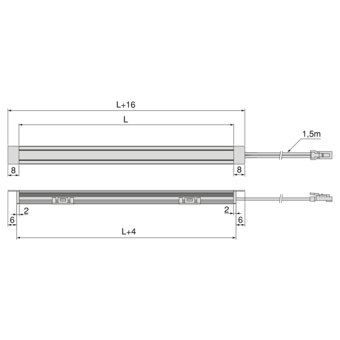 Profil LED incastrabil Pyxis, 24V, 2.9 m, 4000K [16]