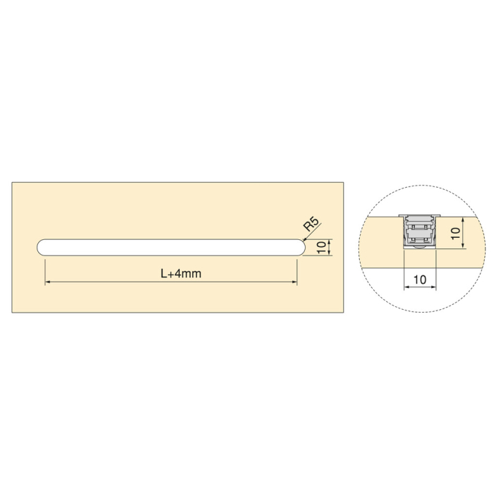 Profil LED incastrabil Pyxis, 24V, 2.9 m, 4000K [17]