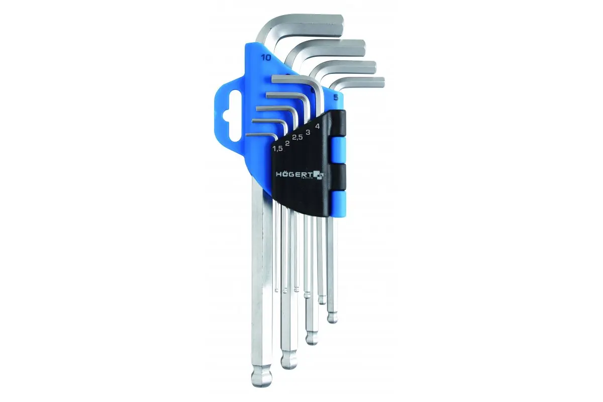 Set 9 chei imbus hexagonale cu capat rotund 1.5-10 mm HT1W804 [1]