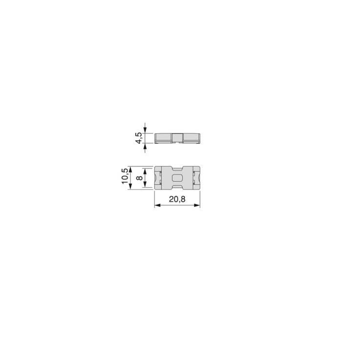 Set conectori pentru imbinarea benzilor LED Lynx Q, 8 mm, compatibili 12V DC si 24V DC [2]