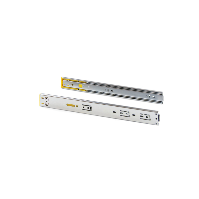 Set glisiere cu bile pentru sertare, extractie totala, cu deschidere prin apasare si amortizor, H 45 mm, L 500 mm [3]