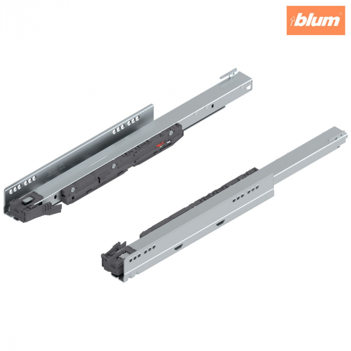 Şina de corp LEGRABOX cu BLUMOTION S, Extragere totală, 40 kg, NL=500 mm, dreapta+stânga, finisaj zincat 750.5001S [1]