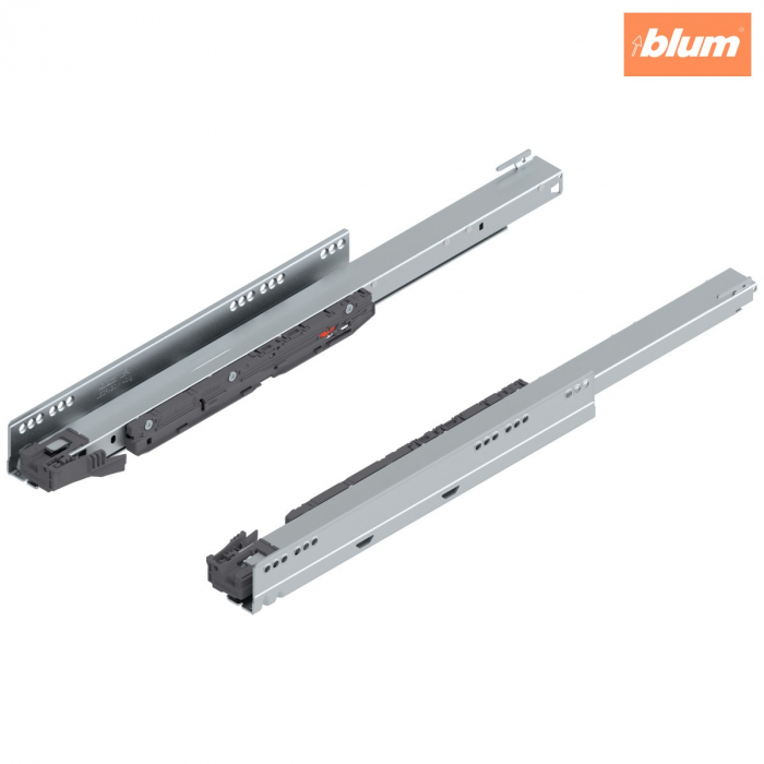Şina de corp LEGRABOX cu BLUMOTION S, Extragere totală, 40 kg, NL=550 mm, dreapta+stânga, finisaj zincat 750.5501S [1]