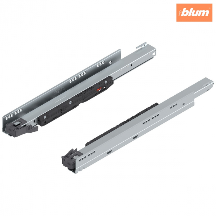 Şina de corp LEGRABOX cu BLUMOTION S, Extragere totală, 70 kg, NL=500 mm, dreapta+stânga, finisaj zincat 753.5001S [1]