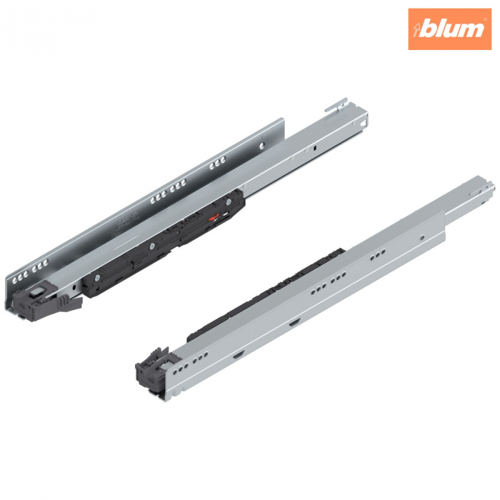 Şina de corp LEGRABOX cu BLUMOTION S, Extragere totală, 70 kg, NL=550 mm, dreapta+stânga, finisaj zincat 753.5501S [1]