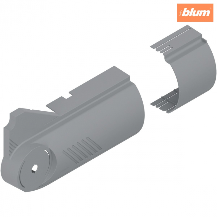 Sistem de ridicare pentru uşă paralelă AVENTOS HL, Capac de acoperire pentru mecanismul de ridicare, striat, stânga, pentru SERVO-DRIVE, finisaj gri deschis 21L8001 [1]