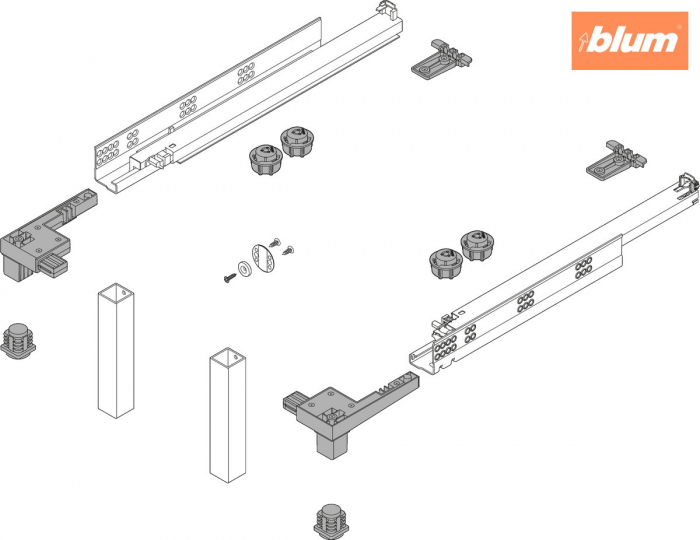 SPACE STEP set, Plastic/oţel, NL=460 mm, finisaj gri-orion mat Z95.4600 [2]