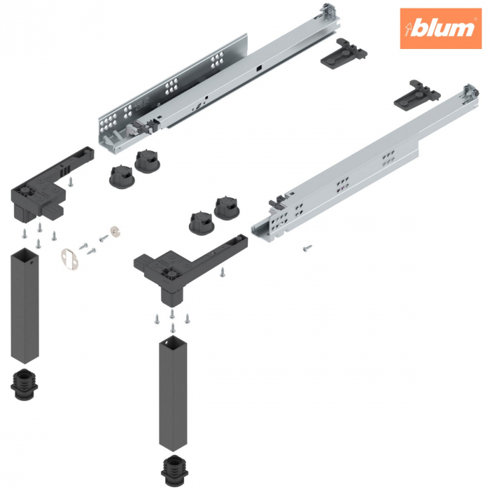 SPACE STEP set, Plastic/oţel, NL=460 mm, finisaj gri-orion mat Z95.4600 [1]