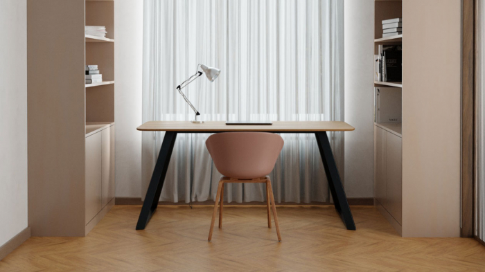 Structura pentru masa sau birou HA Side, pentru lungime blat 1600 mm, finisaj negru [3]