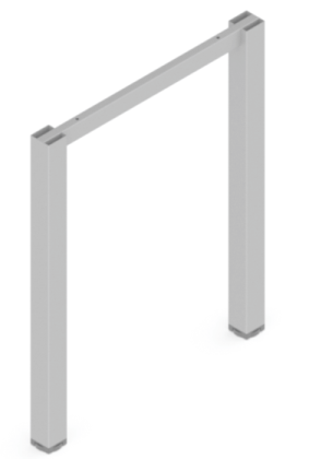Structura birou Hubo 600, pentru lungime blat 1200 mm, finisaj gri [2]