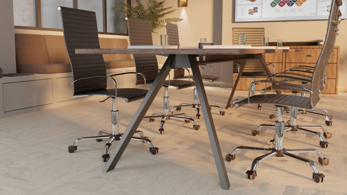 Structura pentru masa sau birou Most, pentru lungime blat 1800 mm, finisaj negru [4]