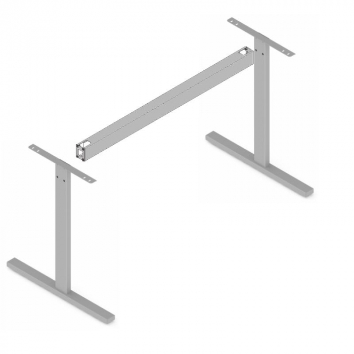 Structura birou Till, pentru lungime blat 1200 mm, finisaj gri [1]