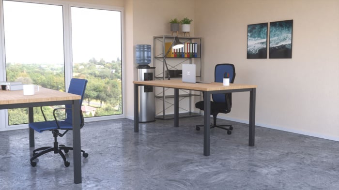 Structura pentru masa sau birou Hubo 600, pentru lungime blat 1200 mm, finisaj negru [2]