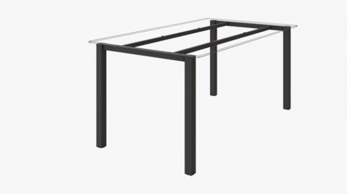Structura pentru masa sau birou Hubo 800, pentru lungime blat 1400 mm, finisaj negru [1]