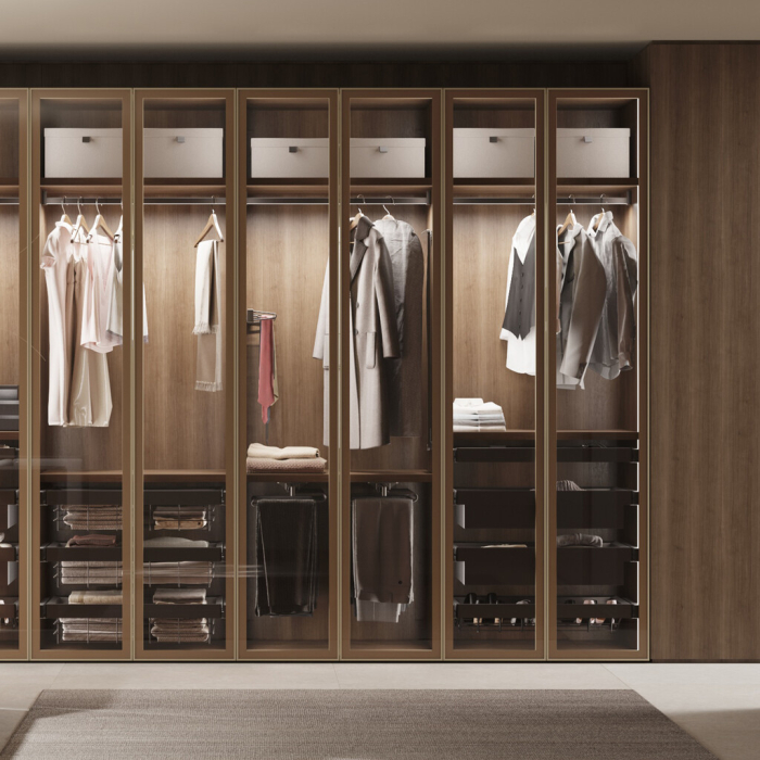Suport pantaloni extractibil, 11 bare, glisiere cu extractie totala, otel, finisaj titan [6]