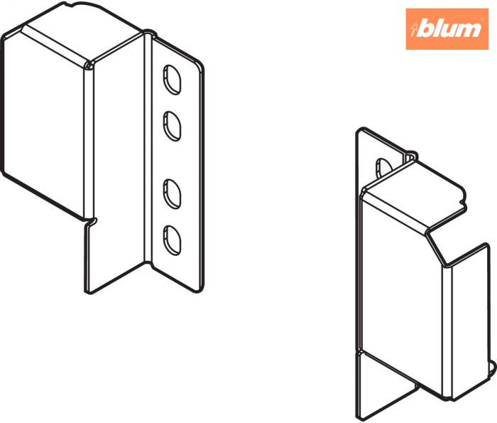 TANDEMBOX plus/antaro Suport de lonjeron (la spate), aplicare flexibilă, lonjeron reglabil, de prins cu şurub, dreapta+stânga, finisaj R9006 gri aluminiu ZRR.5200 [2]