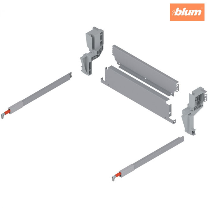 TANDEMBOX Spate metalic pentru extragerea suspendată pentru coşul de gunoi, Înălţime M (96,5 mm), LW=460-464 mm, finisaj R9006 gri-al/gri-alb Z30M433S0W [1]