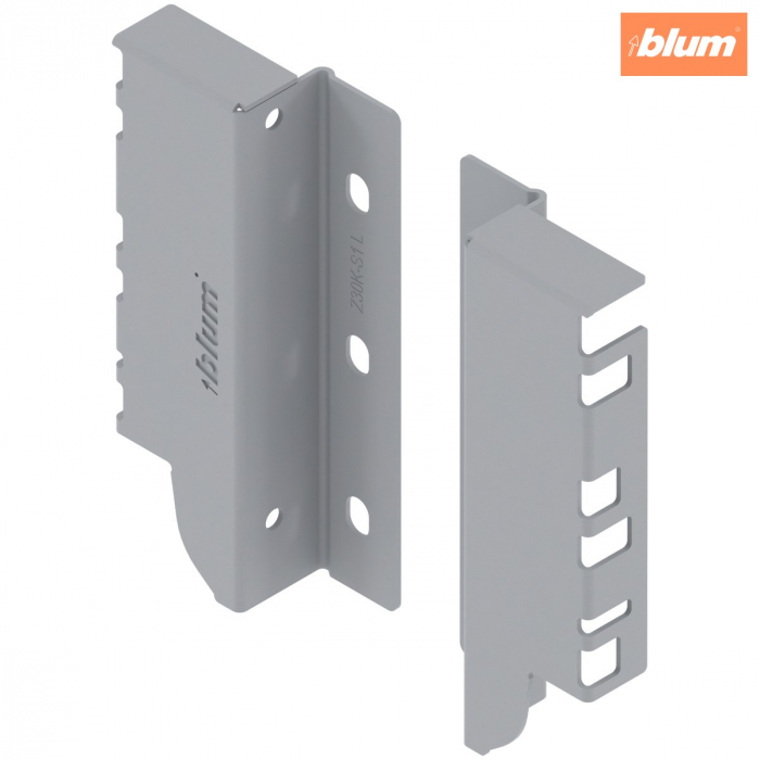 TANDEMBOX Suporturi pentru spate de lemn, Înălţime K (128,5 mm), dreapta+stânga, finisaj R9006 gri aluminiu Z30K000S [1]