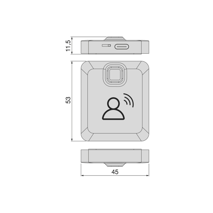 Transmitator RF cu senzor LED Smart de miscare, baterie reincarcabila 5V DC [5]
