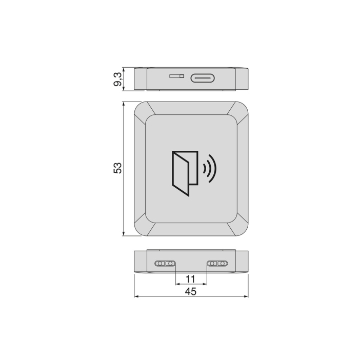 Transmitator RF cu senzor LED Smart Door (proximitate), baterie reincarcabila 5V DC 7 [5]