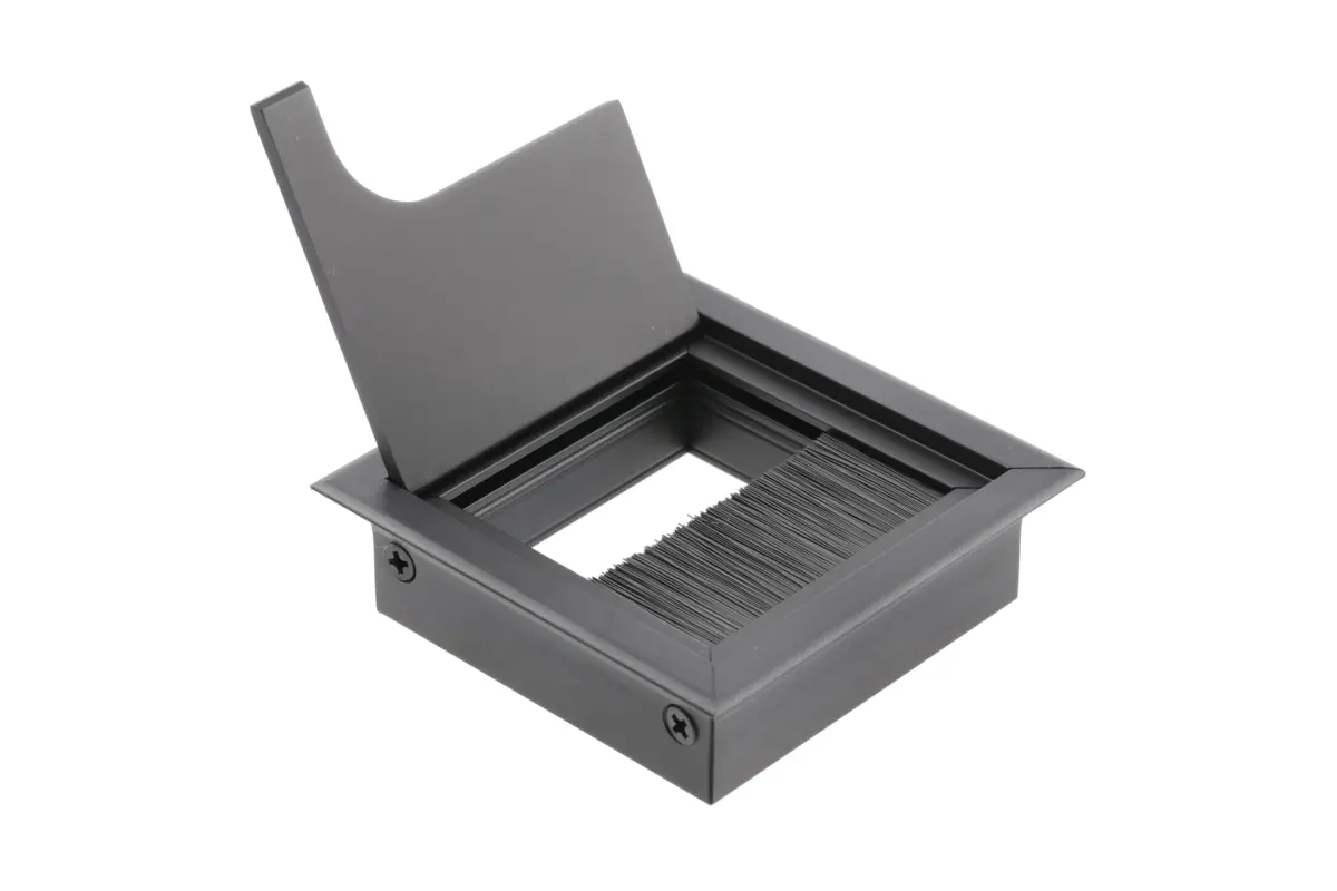 Trecere cabluri patrata MERIDA, 80x80 mm, finisaj negru [2]