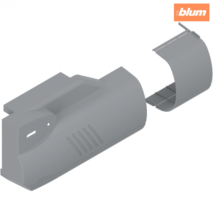 Uşa pivotantă AVENTOS HK, Capac de acoperire pentru mecanismul de ridicare, striat, stânga, pentru SERVO-DRIVE, finisaj gri deschis 21K8001 [1]