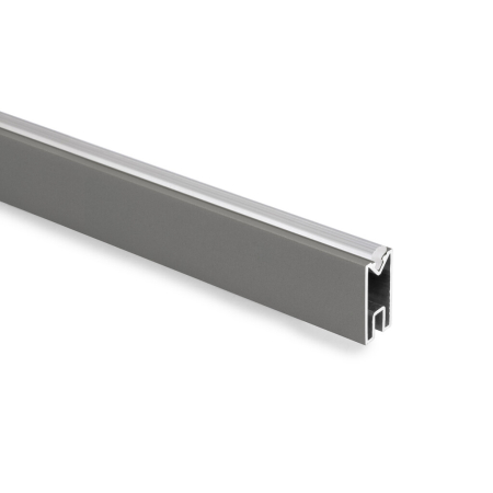 Bari pentru haine - Bara haine Luxe rectangulara L=2350 mm, aluminiu, finisaj titan