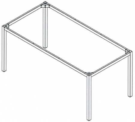 Accesorii mobilier - Baza masa Skel 1200x800 mm, finisaj negru