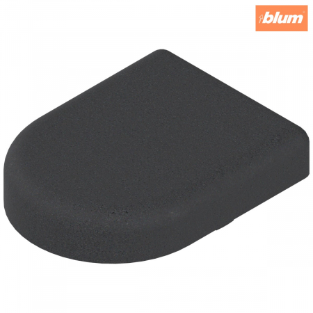 Accesorii balamale - Blum - Capac de acoperire oală pt balama de uşă din sticlă , semioval, finisaj negru 84.4120