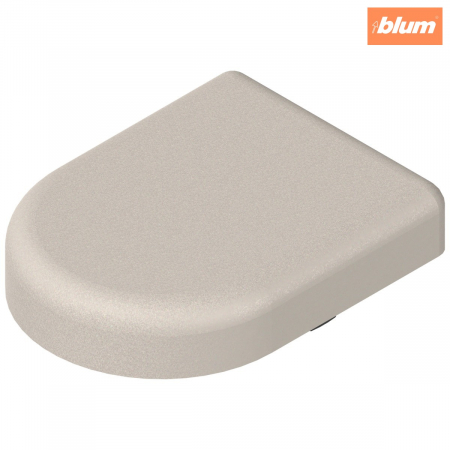 Accesorii mobilier - Capac de acoperire oală pt balama de uşă din sticlă , semioval, finisaj nichel mat 84.4120