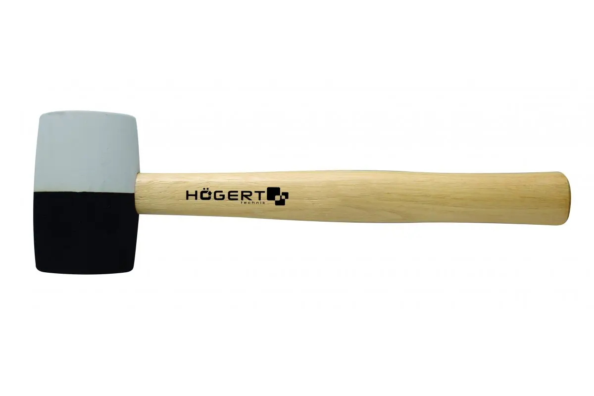Accesorii mobilier - Ciocan de cauciuc 450 G, 95x62x275 mm, maner din lemn HT3B044