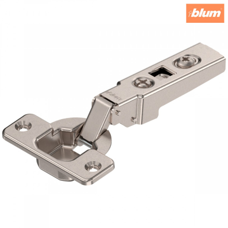 Balamale Clip - Blum - CLIP Balama standard 100°，Uşă aplicată, fără arc, Oală: şuruburi, finisaj nichelat 70M2550