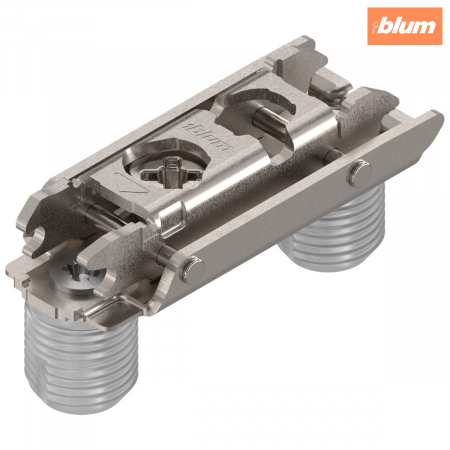 Accesorii mobilier - CLIP Plăcuţă de montaj, dreaptă, 0 mm, oţel, reglaj pe înălţime: Excentric, finisaj nichelat 177H3100
