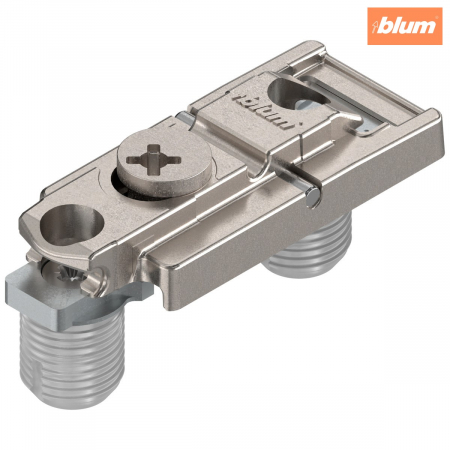 Accesorii mobilier - CLIP Plăcuţă de montaj, dreaptă, 0 mm, Zinc, reglaj pe înălţime: Excentric, finisaj nichelat 177H5100