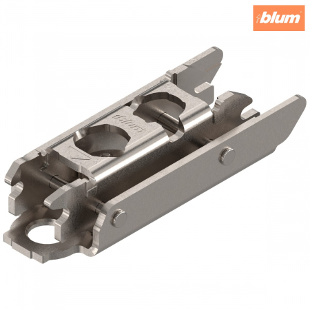 Accesorii mobilier - CLIP Plăcuţă de montaj, dreaptă, 3 mm, oţel, şuruburi, reglaj pe înălţime: Excentric, finisaj nichelat 175H3130