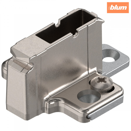 Feronerie usi si sertare - CLIP Plăcuţă de montaj, în cruce, 18 mm, Zinc, şuruburi, finisaj nichelat 175H7190.22MPL